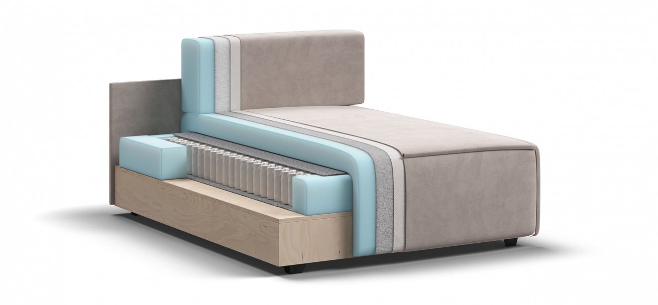 Босс Софт Модуль оттоманка велюр Монолит латте