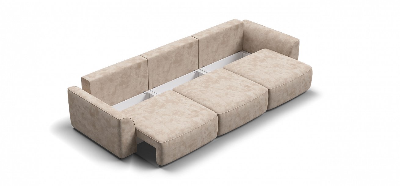 Диван Кинг Модуль Макс велюр Алькантара пепел