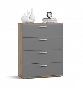 Комод Люкс Серый графит, Крафт табачный