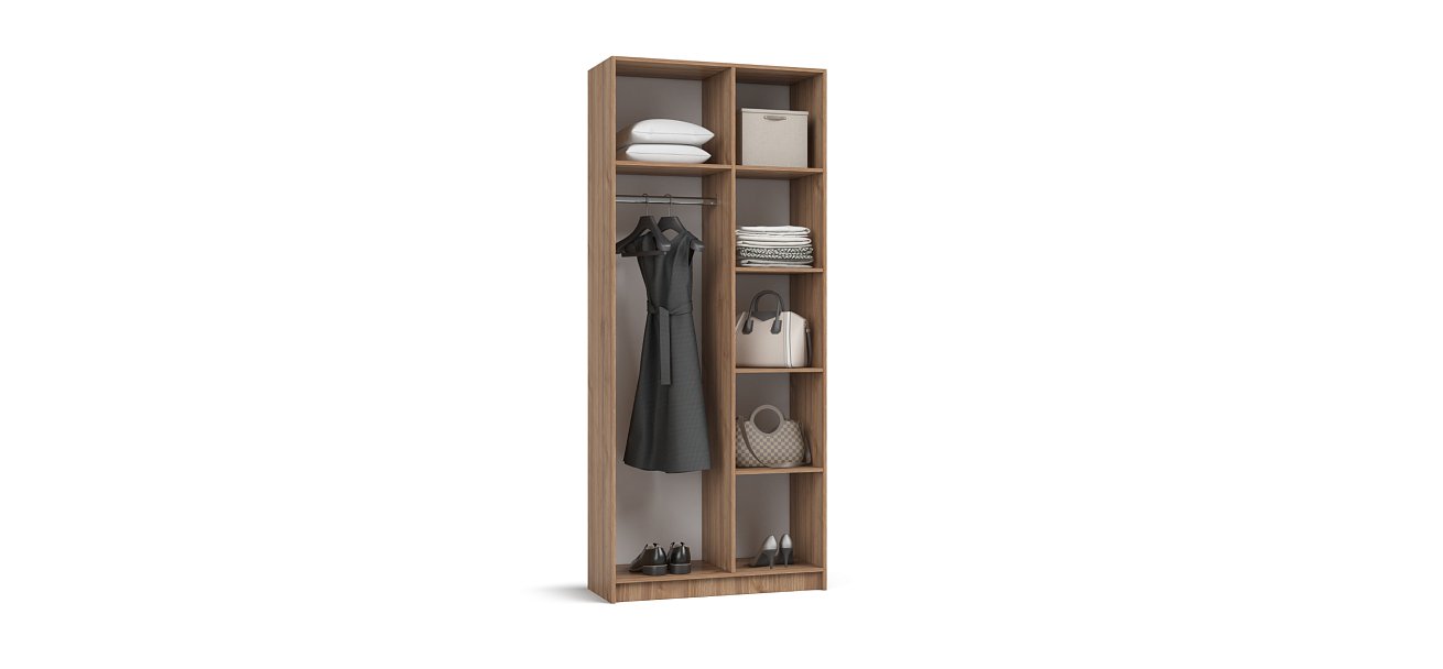 Босс Стандарт 90*220 шкаф распашной 2Д 01 Орех Селект