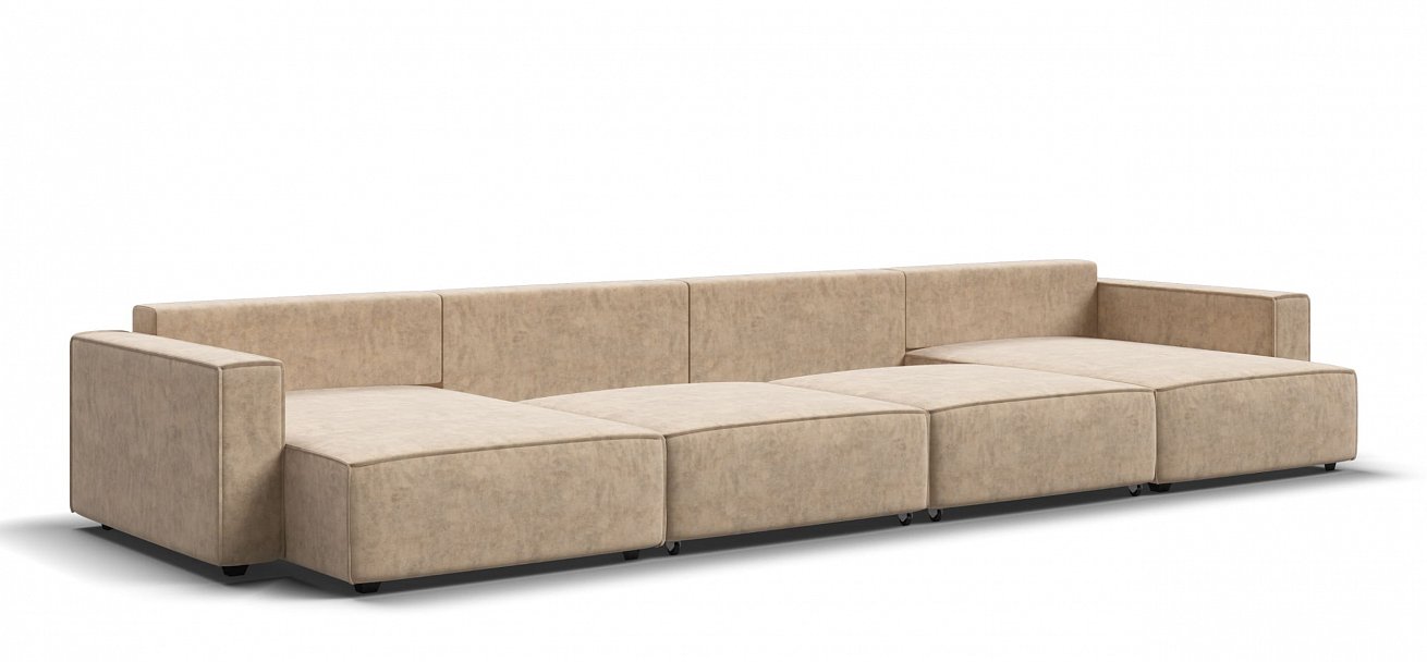 П-образный диван Босс Софт Модуль велюр Роял шампань