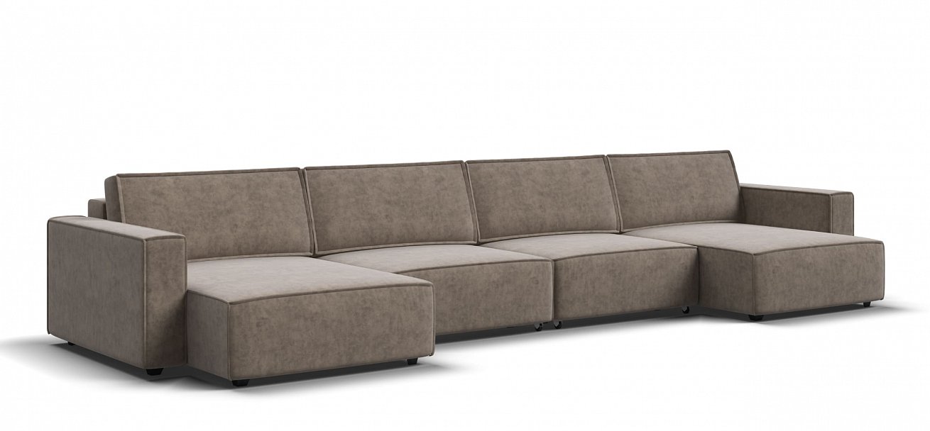 П-образный диван Босс Софт Модуль велюр Роял тауп