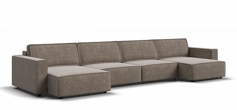 П-образный диван Босс Софт Модуль велюр Роял тауп 1