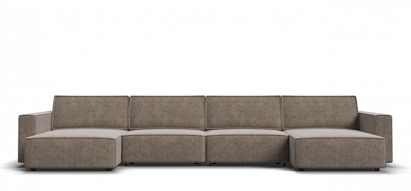 П-образный диван Босс Софт Модуль велюр Роял тауп