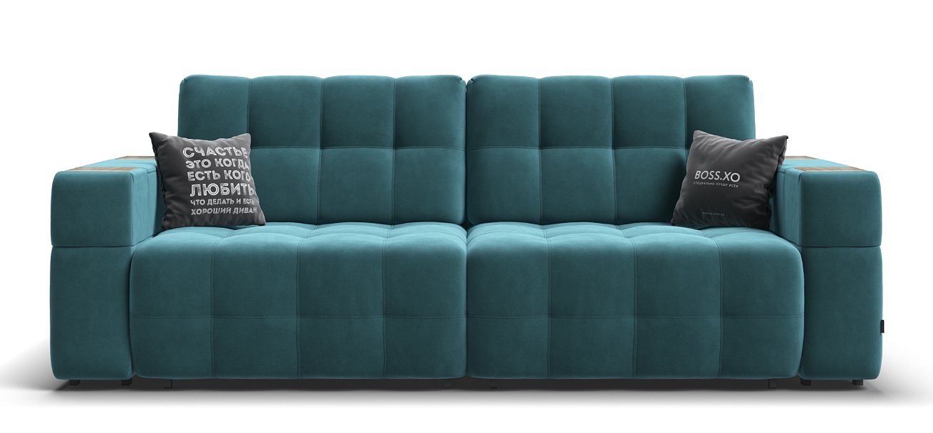 Диван Босс ХО велюр Монолит зеленый / Снежная Сонома