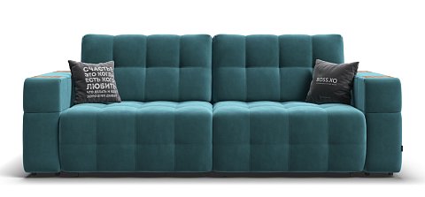 Диван Босс ХО велюр Монолит зеленый / Снежная Сонома 1