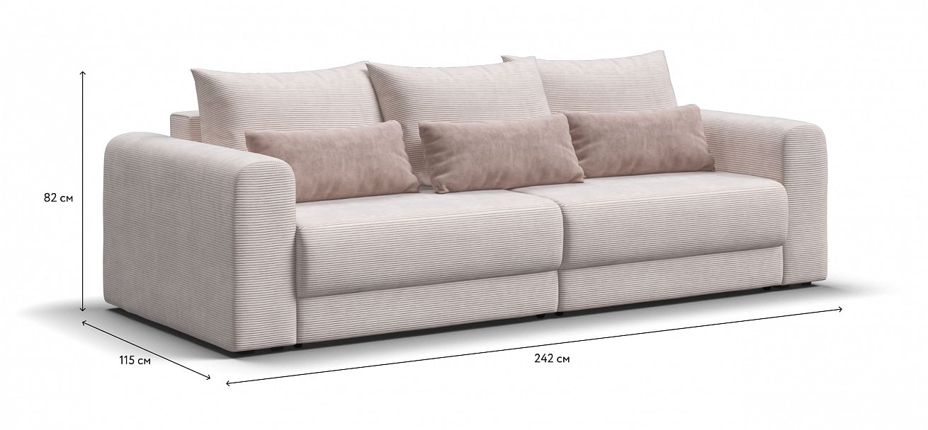 Модульный диван Ричмонд Модуль Вельвет Корд бежевый