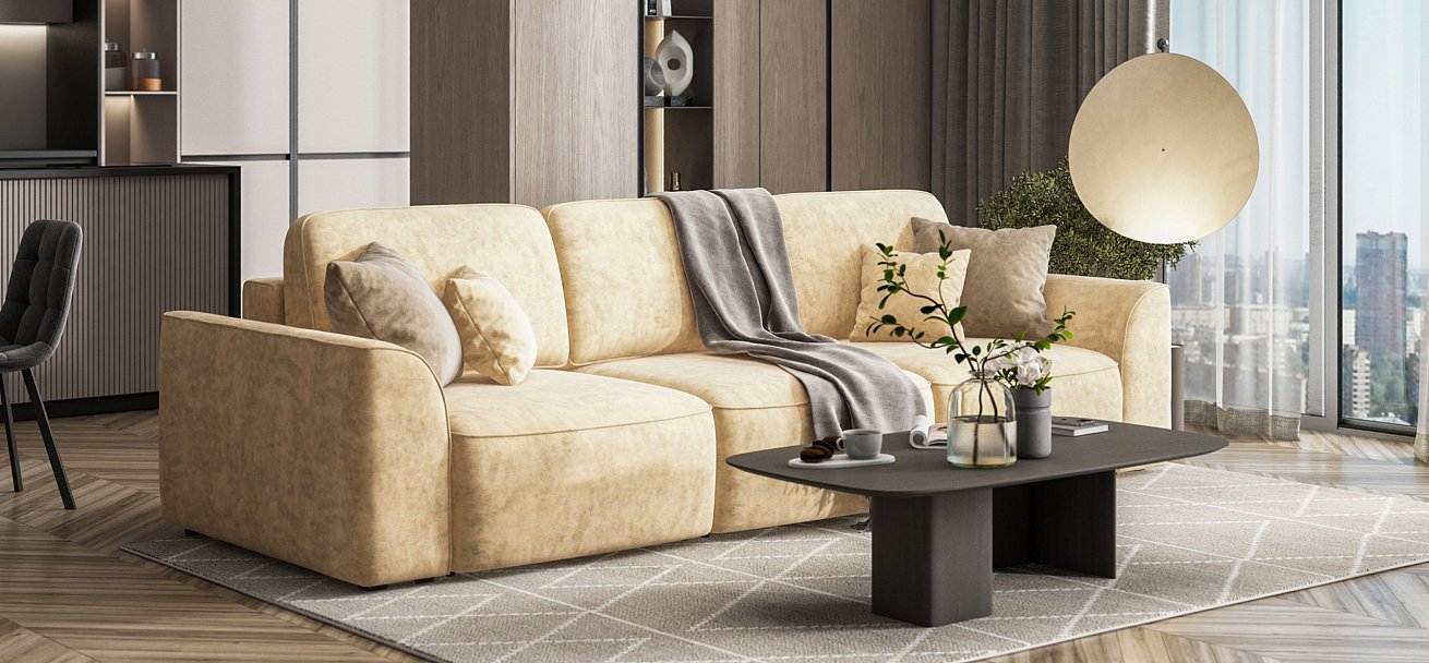 Диван Кинг Модуль Макс велюр Роял шампань