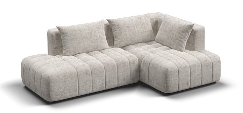 Угловой диван правый Босс Твин Шенилл Смарт кварц