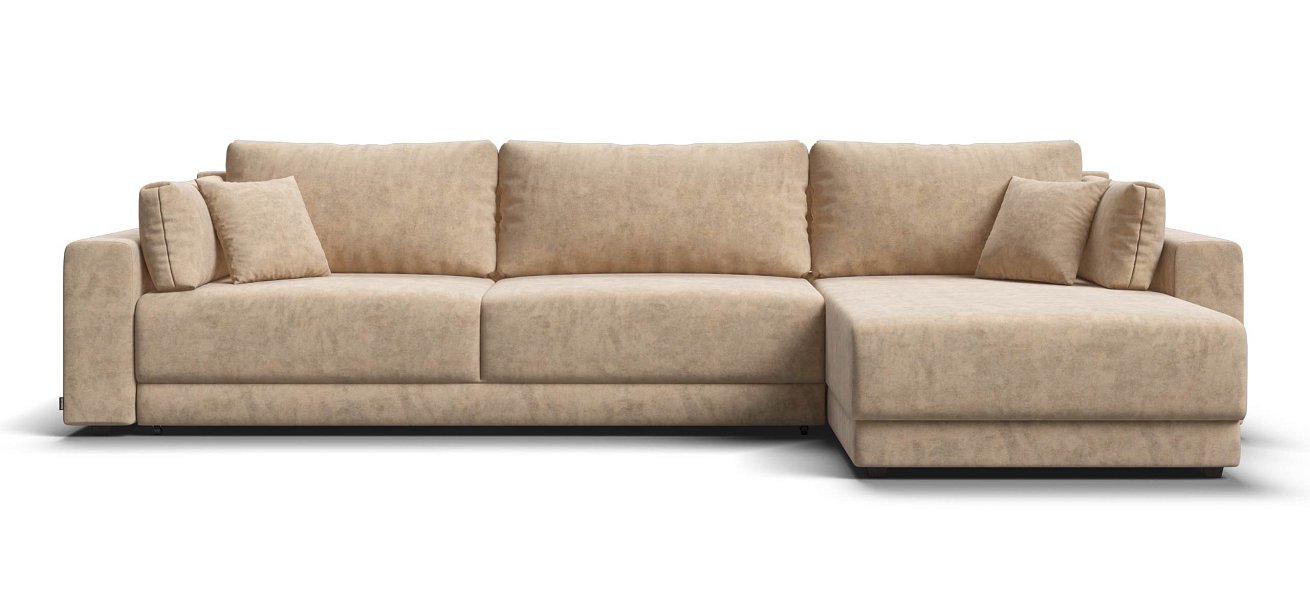 Угловой диван Босс Прайм Макс велюр Роял шампань