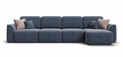 Угловой диван Кинг Модуль Макс велюр Роял синий 2