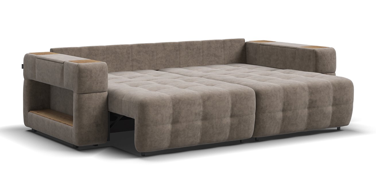 Диван Босс ХО велюр Роял тауп / Дымчатый Крафт