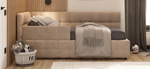 Бортик для Босс Мини велюр Монолит латте 3