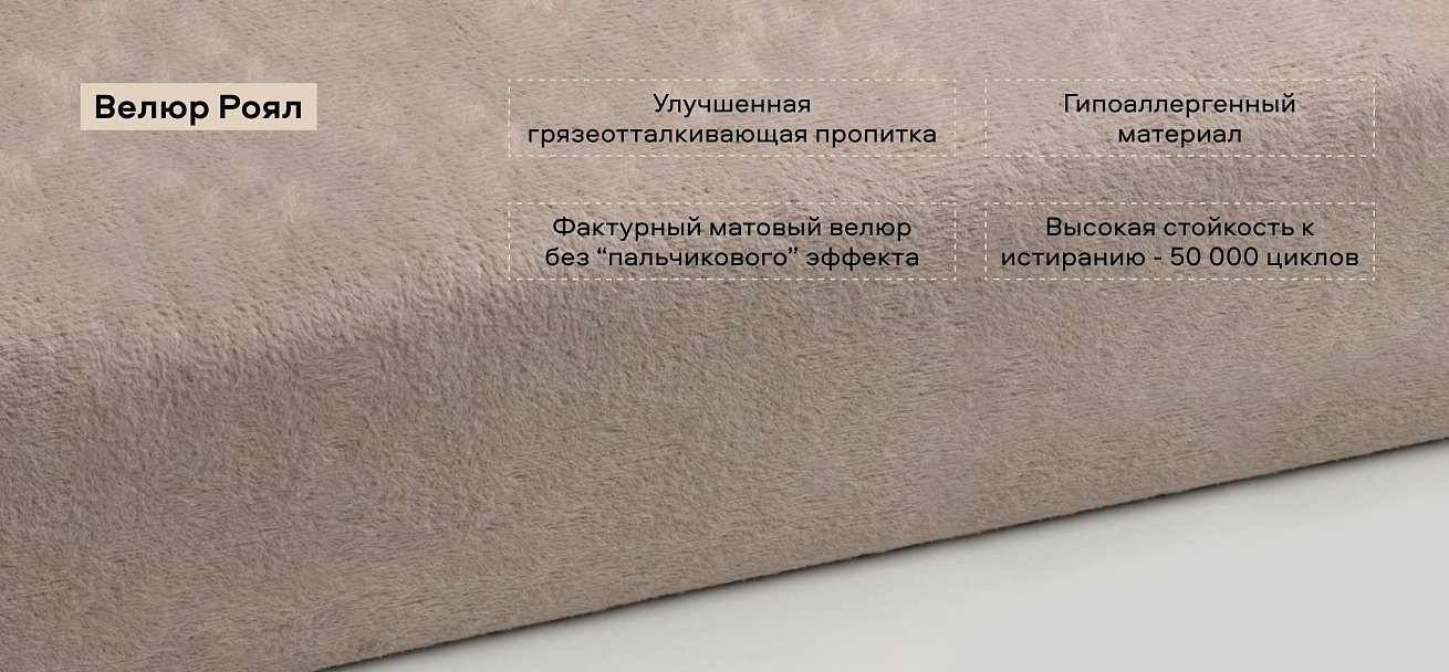 Диван Кинг Макс велюр Роял шампань