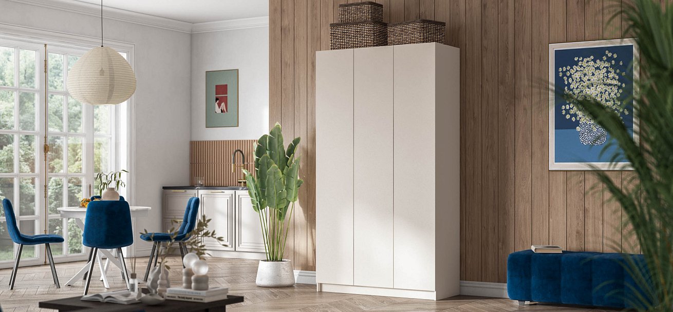 Идея 120 шкаф распашной 3Д Кашемир