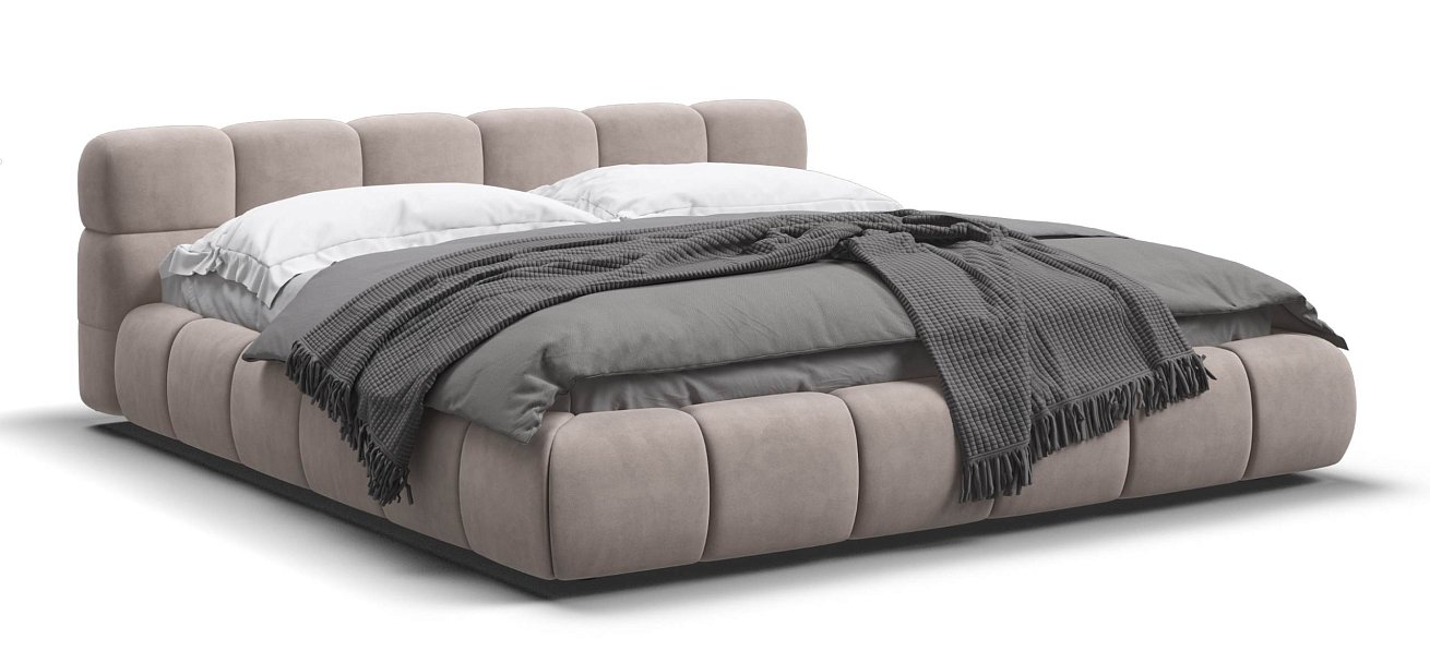 Босс Дрим Кровать+ПМ 180*200 велюр Монолит латте