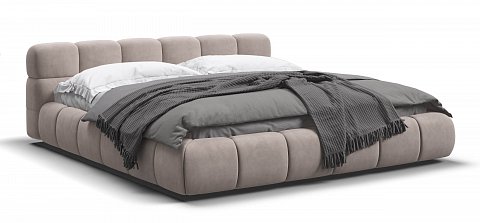 Босс Дрим Кровать+ПМ 180*200 велюр Монолит латте 1