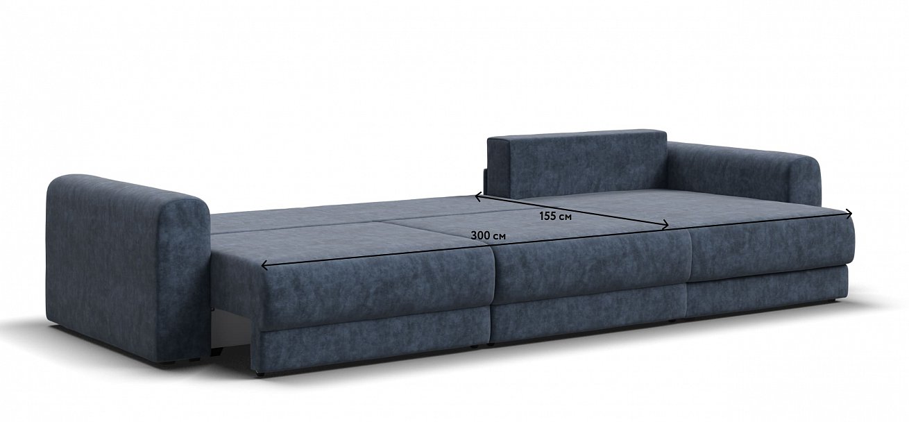 Модульный угловой диван Ричмонд Модуль Макс велюр Роял синий