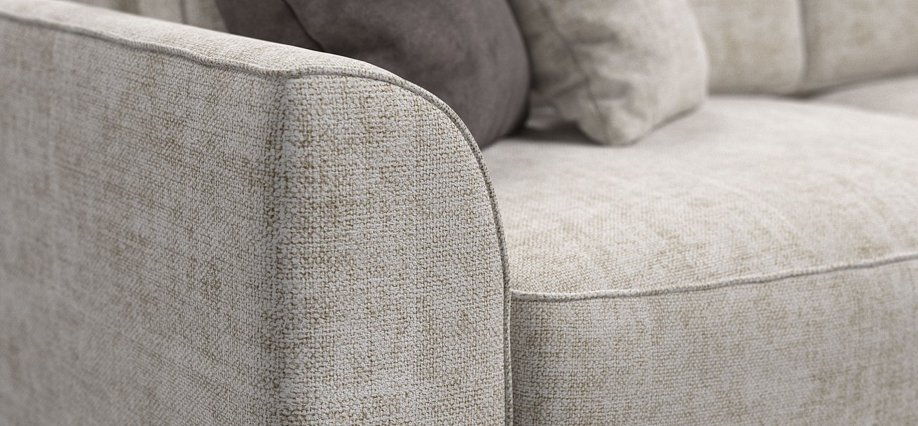 П-образный диван Кинг Модуль Шенилл Смарт кварц