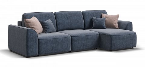 Угловой диван Кинг велюр Роял синий