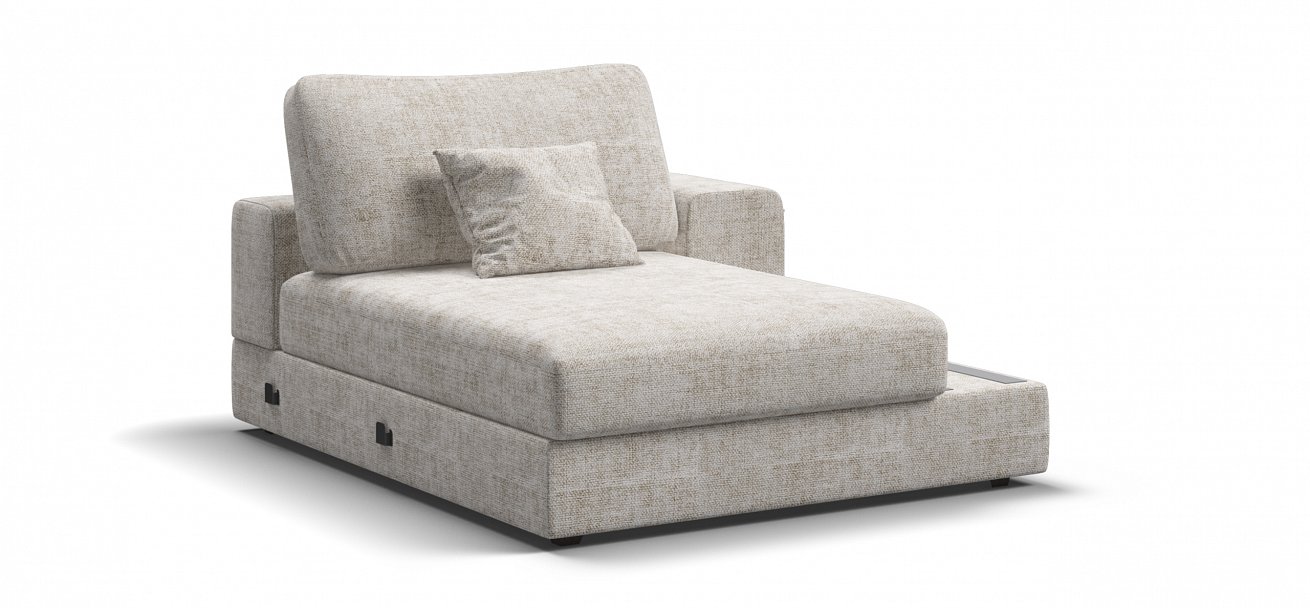 Босс Модуль оттоманка правая Шенилл Смарт кварц