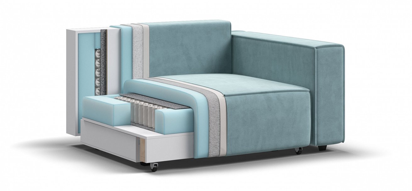 Кресло Босс Софт Модуль велюр Монолит аква