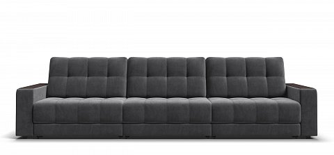 Диван Босс Гранд велюр Монолит серый 3