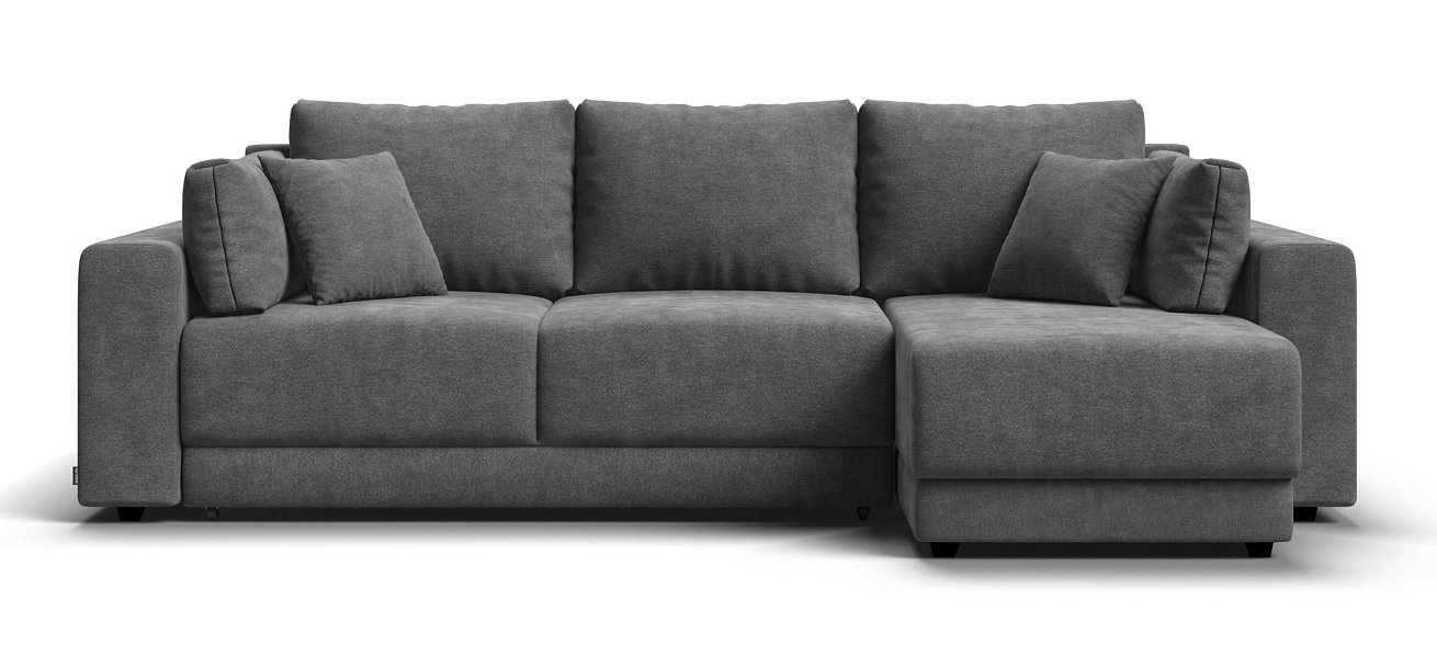 Угловой диван Босс Прайм ХЛ Шенилл Клауд графит