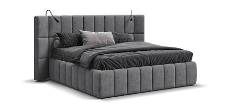 Босс ХО Кровать 180*200 велюр Роял агат 1