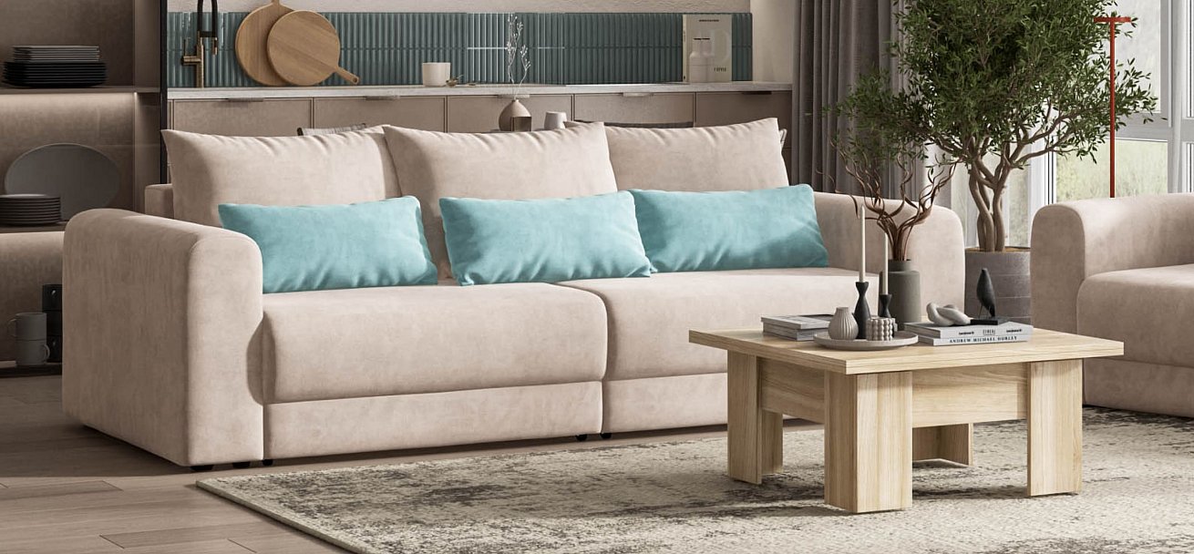 Модульный диван Ричмонд Модуль велюр Монолит латте