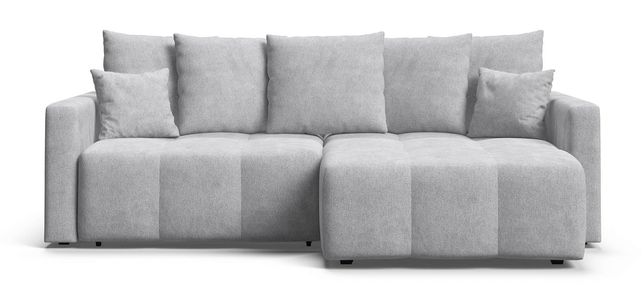 Угловой диван Босс Тренд Шенилл Клауд серый