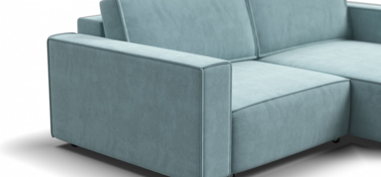 Угловой диван Босс Софт Модуль велюр Монолит аква