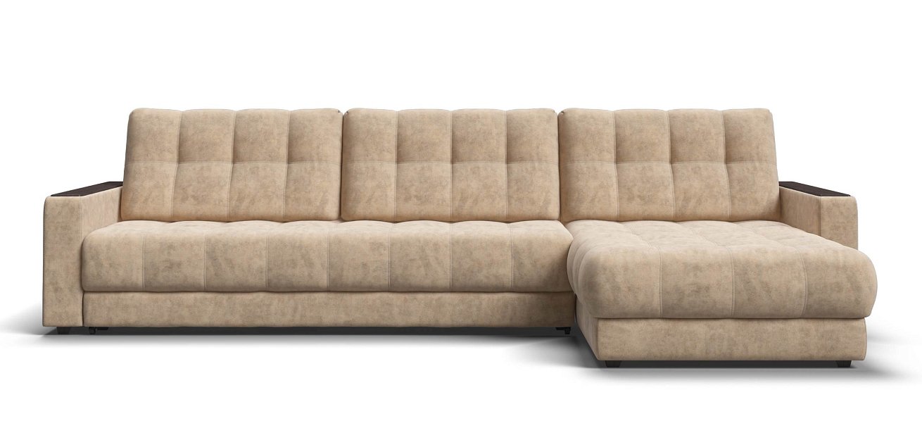 Угловой диван Босс Макс велюр Роял шампань