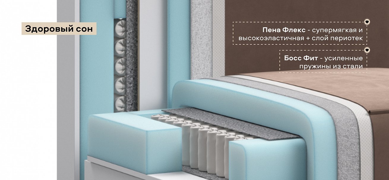 П-образный диван Босс Софт Модуль велюр Монолит мокко