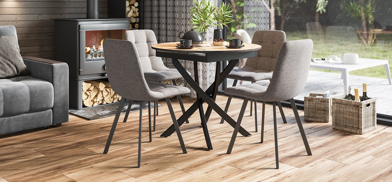 Стул НОРД Рогожка Шерлок серый