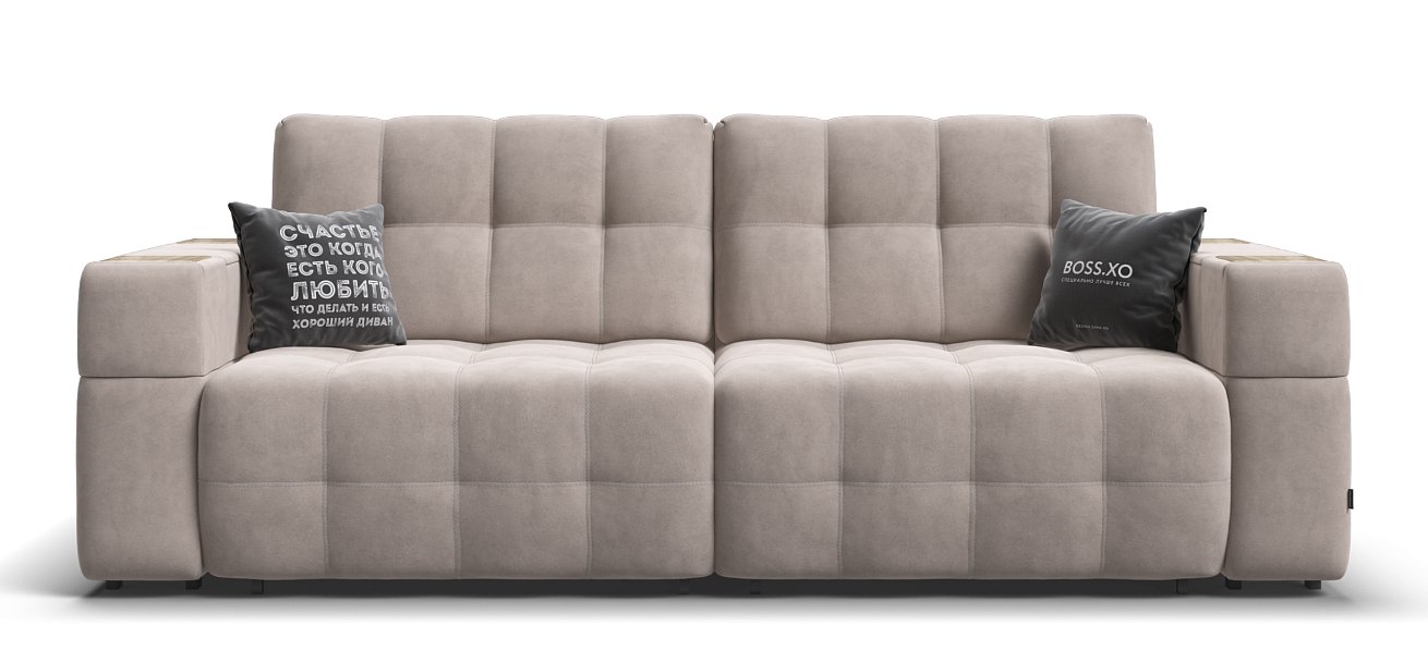 Диван Босс ХО велюр Монолит латте / Снежная Сонома