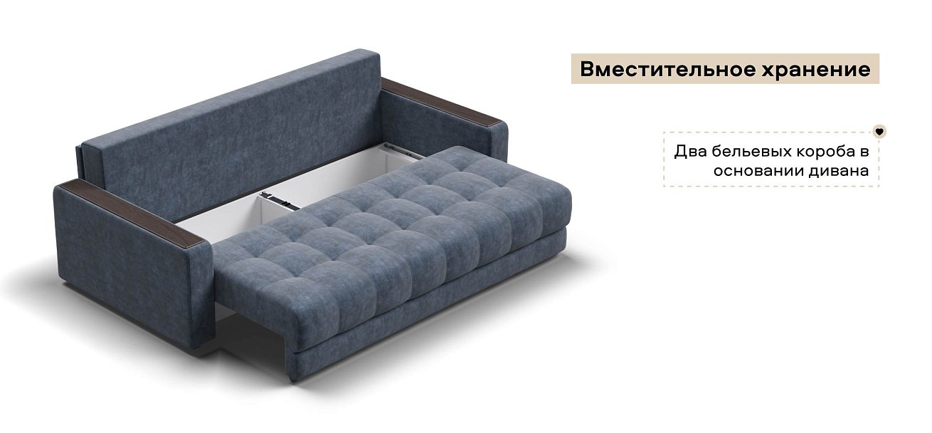 Диван Босс велюр Роял синий