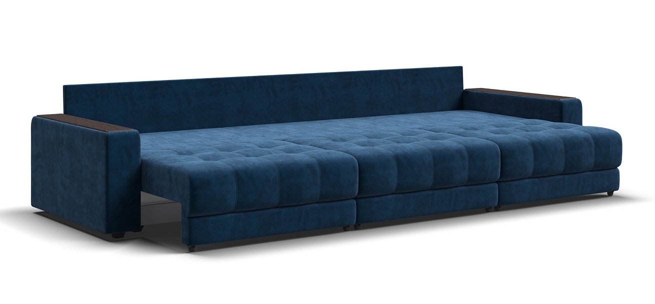 Диван Босс Гранд велюр Монолит синий