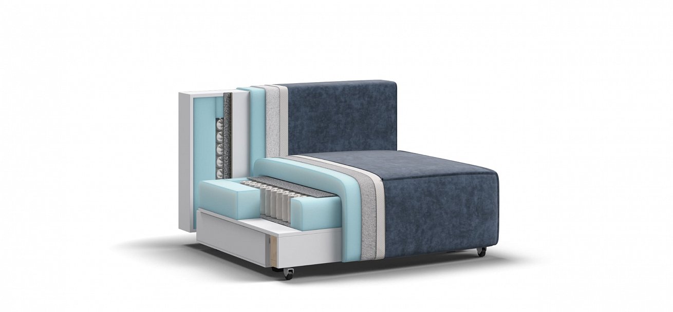 Босс Софт Модуль спальное место велюр Роял синий