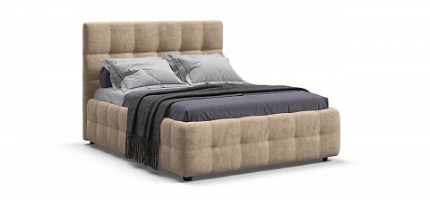 Босс Кровать+ПМ 140*200 велюр Роял шампань 1