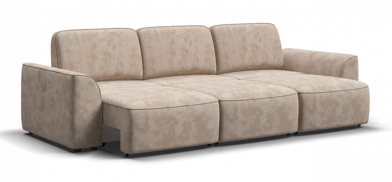 Диван Кинг Модуль Макс велюр Алькантара пепел