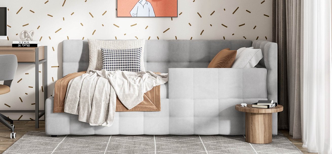 Бортик для Босс Мини велюр Монолит сталь