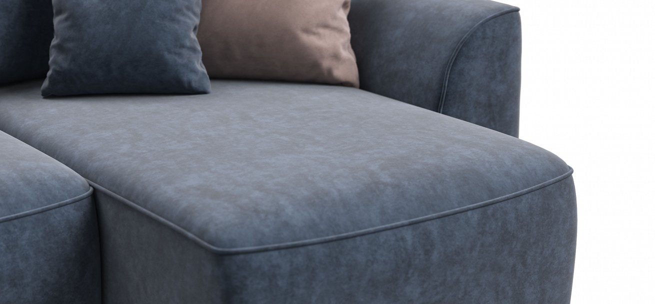 Угловой диван Кинг Модуль велюр Роял синий