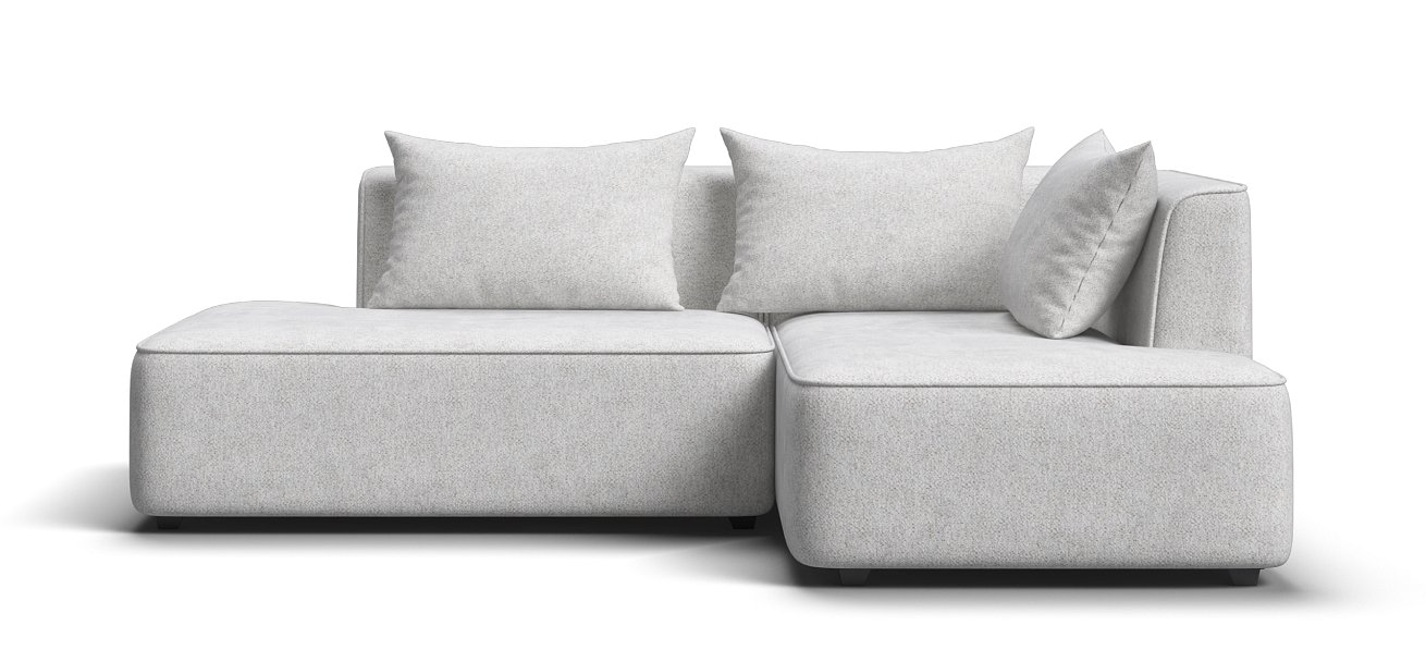 Угловой диван правый Кинг Твин Шенилл Клауд крем