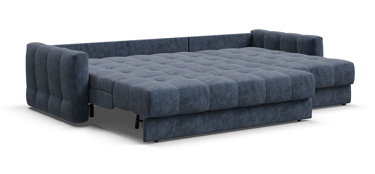 Угловой диван Босс Слип 160 велюр Роял синий