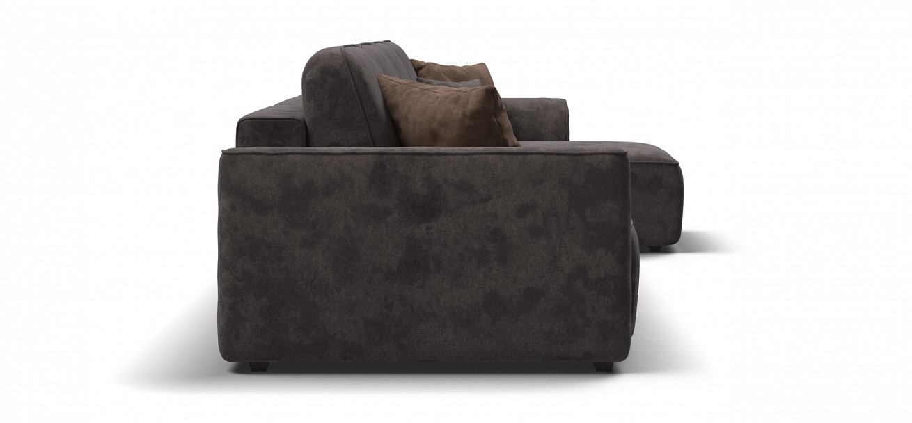 Угловой диван Кинг Модуль Макс велюр Алькантара серый