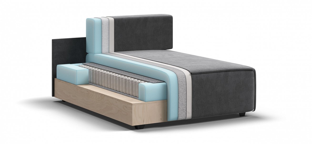 Босс Софт Модуль оттоманка велюр Монолит серый