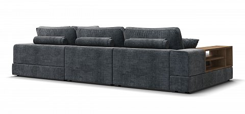 П-образный диван-кровать Босс Модуль Шенилл Глосс карбон 3