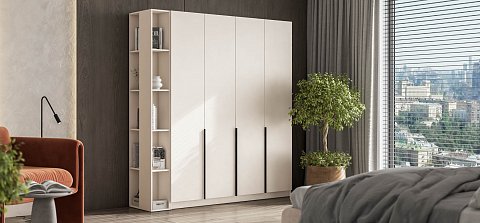 Босс Стандарт 180*220 шкаф распашной 4Д + ящики 01 Кашемир 2