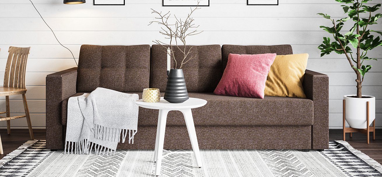 Диван Атланта Рогожка Мальмо шоколад